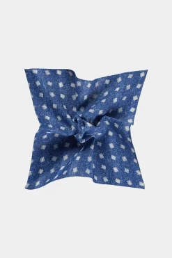 SUITSUPPLY Einstecktuch Navy Doppelseitig-Männlich Einstecktücher