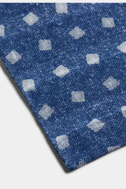 SUITSUPPLY Einstecktuch Navy Doppelseitig-Männlich Einstecktücher