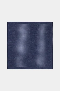 SUITSUPPLY Einstecktuch Navy Gepunktet-Männlich Einstecktücher