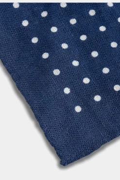 SUITSUPPLY Einstecktuch Navy Gepunktet-Männlich Einstecktücher