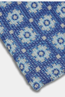 SUITSUPPLY Einstecktuch Navy Mit Grafik-Muster-Männlich Einstecktücher