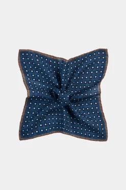 SUITSUPPLY Einstecktuch Navy Mit Grafik-Muster-Männlich Einstecktücher