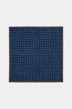 SUITSUPPLY Einstecktuch Navy Mit Grafik-Muster-Männlich Einstecktücher