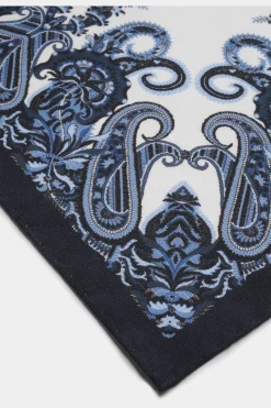 SUITSUPPLY Einstecktuch Navy Mit Paisley-Muster-Männlich Einstecktücher