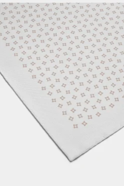SUITSUPPLY Einstecktuch Off-White Grafikmuster-Männlich Einstecktücher