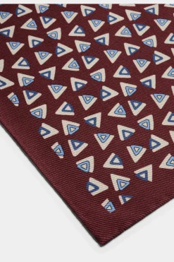 SUITSUPPLY Einstecktuch Rot Grafikmuster-Männlich Einstecktücher