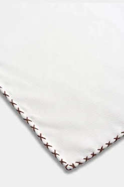 SUITSUPPLY Einstecktuch Weiß Nahtverzierung-Männlich Einstecktücher