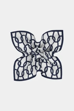 SUITSUPPLY Einstecktuch Weiß Schlingenmuster-Männlich Einstecktücher
