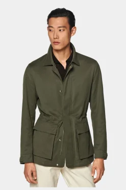 SUITSUPPLY Fieldjacket Dunkelgrün-Männlich Casual Jacken