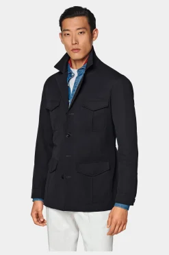 SUITSUPPLY Fieldjacket Navy-Männlich Casual Jacken