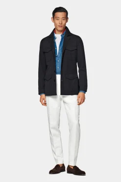 SUITSUPPLY Fieldjacket Navy-Männlich Casual Jacken
