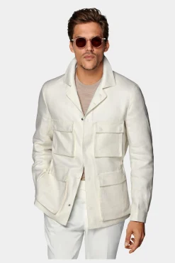 SUITSUPPLY Fieldjacket Off-White-Männlich Casual Jacken