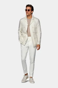 SUITSUPPLY Fieldjacket Off-White-Männlich Casual Jacken