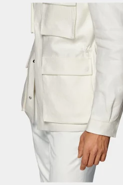 SUITSUPPLY Fieldjacket Off-White-Männlich Casual Jacken