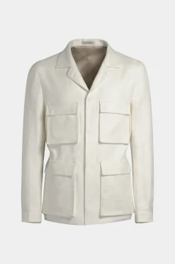 SUITSUPPLY Fieldjacket Off-White-Männlich Casual Jacken