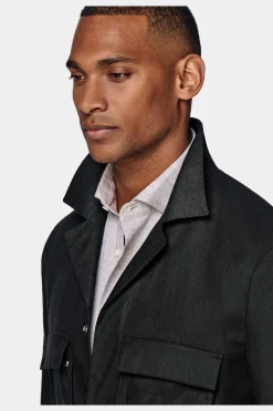 SUITSUPPLY Fieldjacket Schwarz-Männlich Casual Jacken