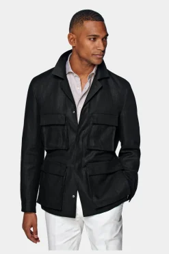 SUITSUPPLY Fieldjacket Schwarz-Männlich Casual Jacken