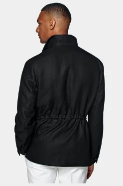 SUITSUPPLY Fieldjacket Schwarz-Männlich Casual Jacken