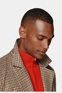 SUITSUPPLY Greenwich Hemd-Sakko Braun Kariert-Männlich Hemd-Sakkos