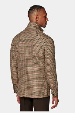 SUITSUPPLY Greenwich Hemd-Sakko Braun Kariert-Männlich Hemd-Sakkos