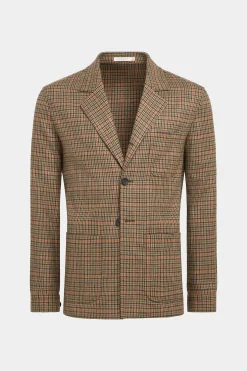 SUITSUPPLY Greenwich Hemd-Sakko Braun Kariert-Männlich Hemd-Sakkos