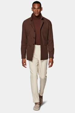 SUITSUPPLY Greenwich Hemd-Sakko Dunkelorange-Männlich Hemd-Sakkos