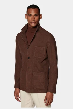 SUITSUPPLY Greenwich Hemd-Sakko Dunkelorange-Männlich Hemd-Sakkos