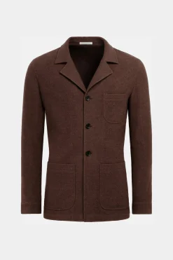 SUITSUPPLY Greenwich Hemd-Sakko Dunkelorange-Männlich Hemd-Sakkos