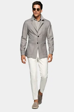 SUITSUPPLY Greenwich Hemd-Sakko Grau-Männlich Hemd-Sakkos