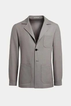 SUITSUPPLY Greenwich Hemd-Sakko Grau-Männlich Hemd-Sakkos