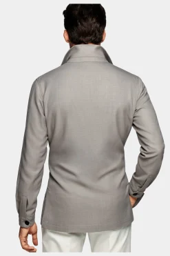 SUITSUPPLY Greenwich Hemd-Sakko Grau-Männlich Hemd-Sakkos