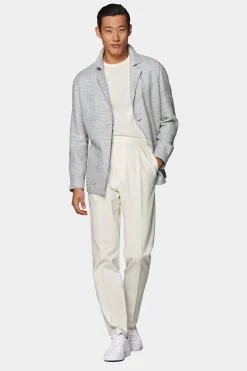 SUITSUPPLY Greenwich Hemd-Sakko Hellgrau-Männlich Hemd-Sakkos