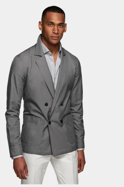 SUITSUPPLY Greenwich Hemd-Sakko Mittelgrau-Männlich Hemd-Sakkos