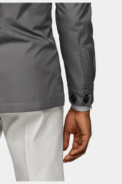 SUITSUPPLY Greenwich Hemd-Sakko Mittelgrau-Männlich Hemd-Sakkos