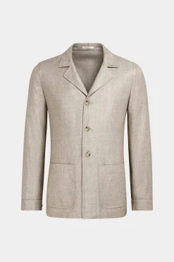 SUITSUPPLY Greenwich Hemd-Sakko Mittelbraun-Männlich Hemd-Sakkos