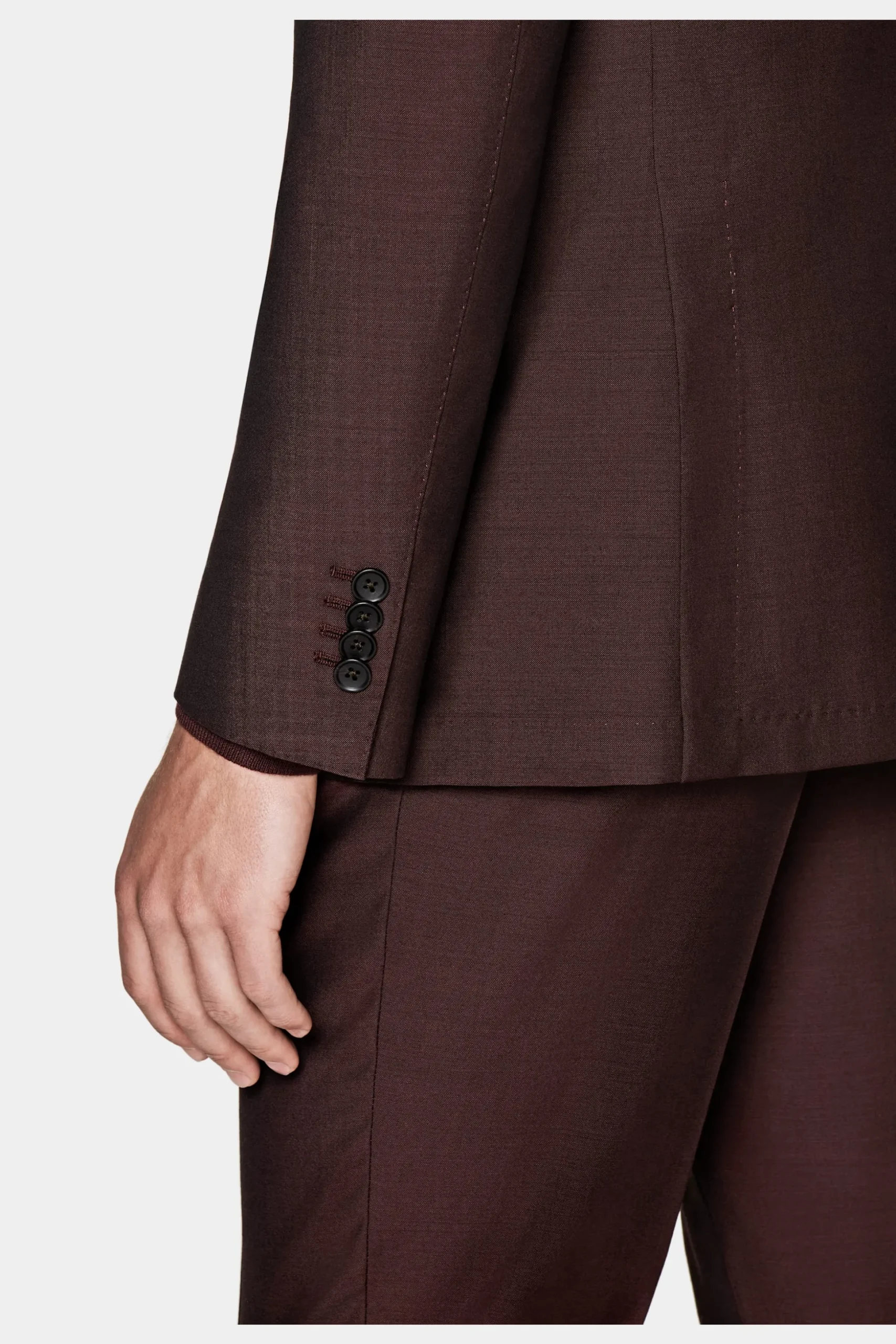 SUITSUPPLY Havana Anzug Burgunderrot-Männlich Business Anzüge