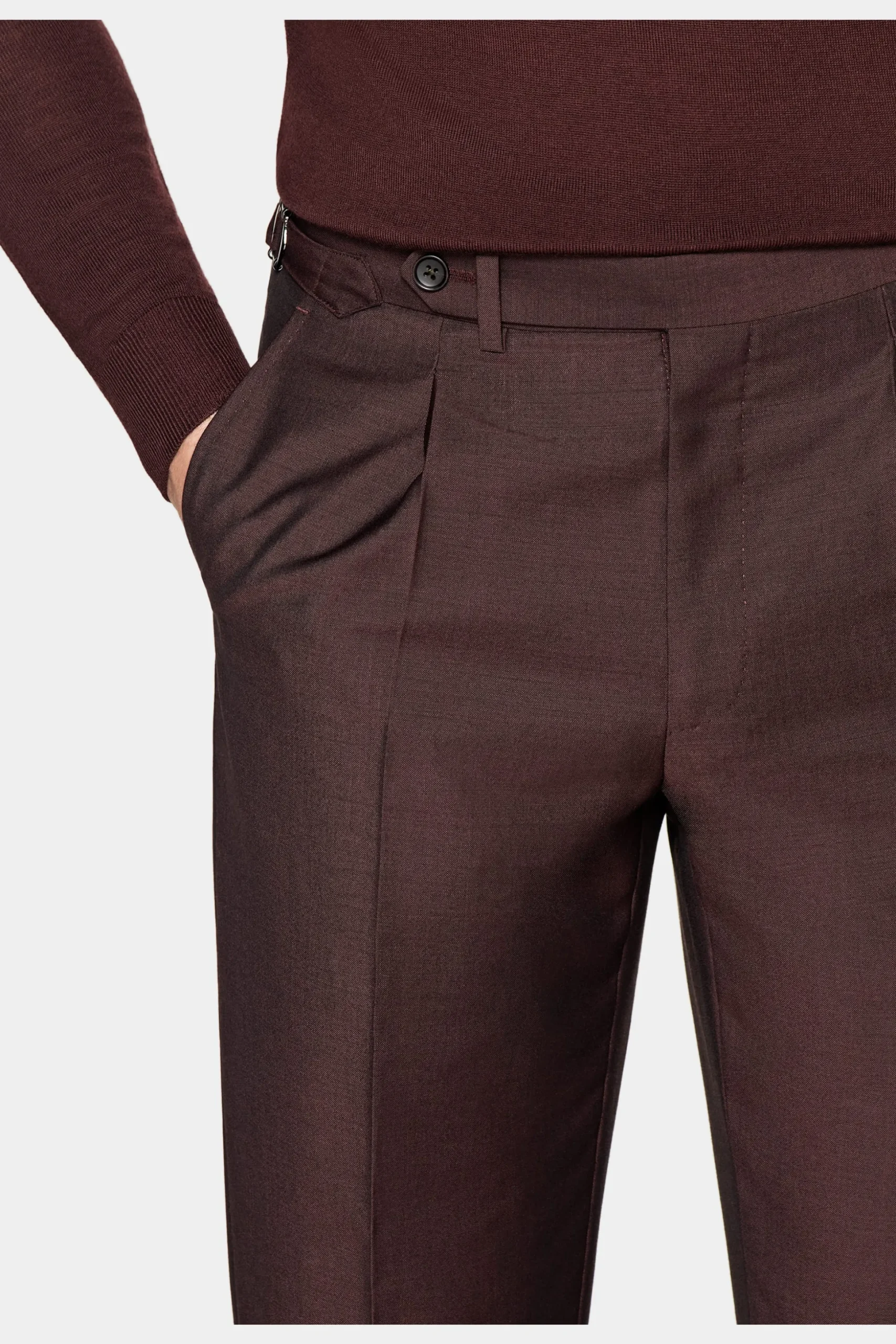 SUITSUPPLY Havana Anzug Burgunderrot-Männlich Business Anzüge
