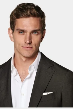 SUITSUPPLY Havana Anzug Dreiteiler Dunkelbraun-Männlich Casual Anzüge