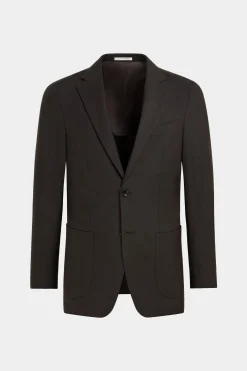 SUITSUPPLY Havana Anzug Dreiteiler Dunkelbraun-Männlich Casual Anzüge