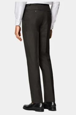 SUITSUPPLY Havana Anzug Dreiteiler Dunkelbraun-Männlich Casual Anzüge