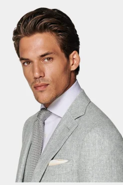 SUITSUPPLY Havana Anzug Dreiteiler Hellgrau-Männlich Casual Anzüge