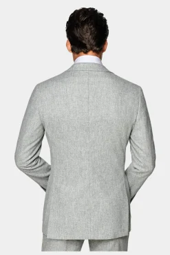 SUITSUPPLY Havana Anzug Dreiteiler Hellgrau-Männlich Casual Anzüge