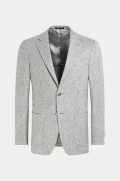 SUITSUPPLY Havana Anzug Dreiteiler Hellgrau-Männlich Casual Anzüge