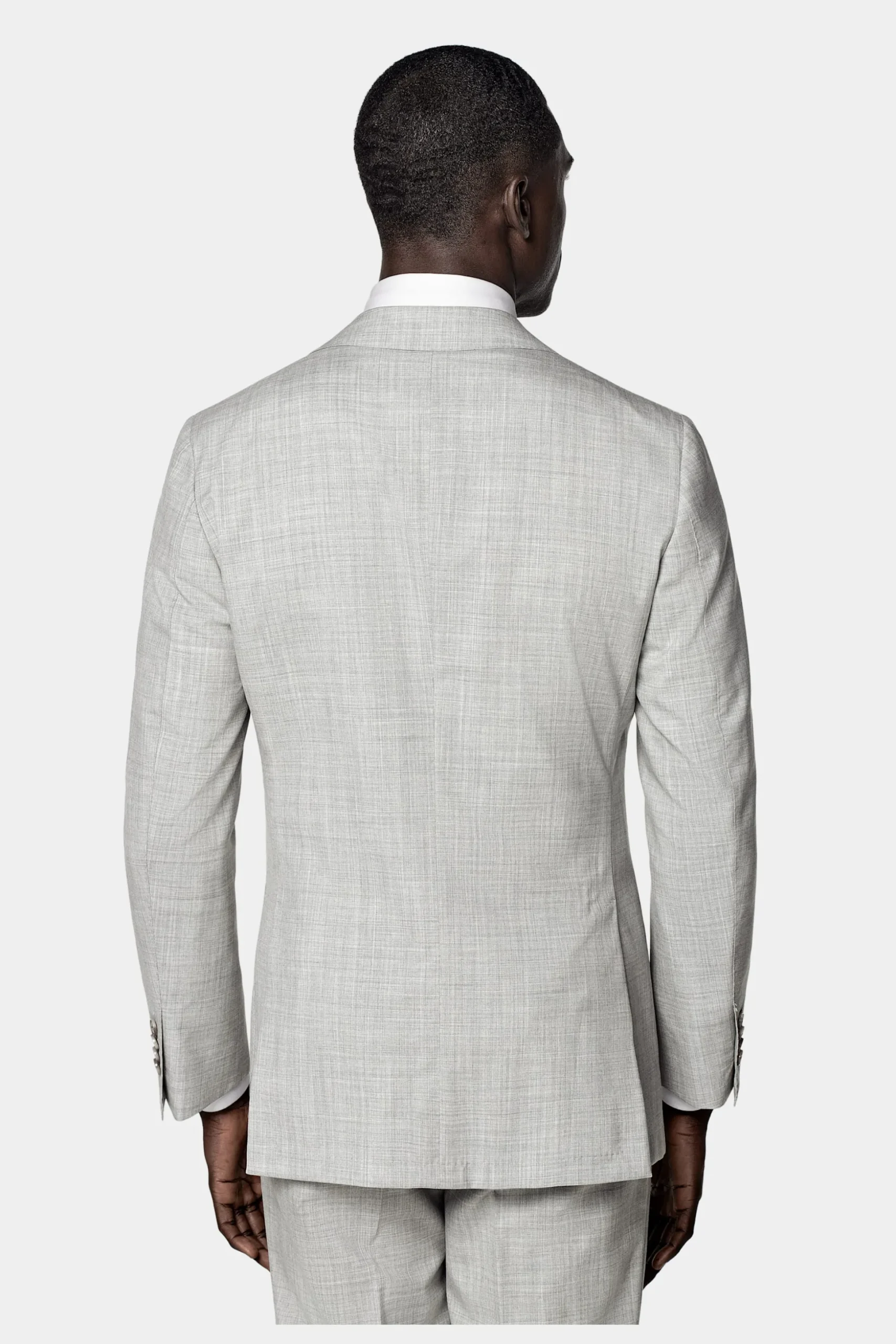 SUITSUPPLY Havana Anzug Dreiteiler Hellgrau-Männlich Business Anzüge