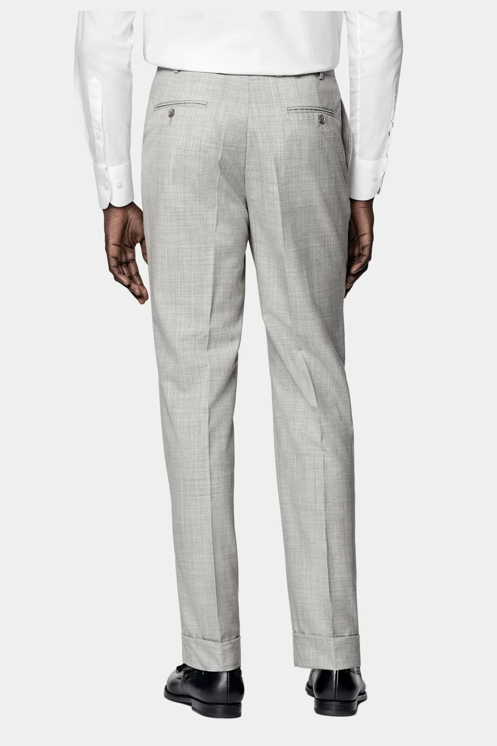 SUITSUPPLY Havana Anzug Dreiteiler Hellgrau-Männlich Business Anzüge