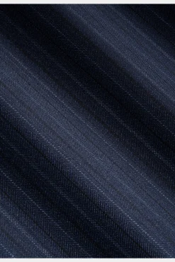 SUITSUPPLY Havana Anzug Dreiteiler Mittelblau Gestreift-Männlich Business Anzüge