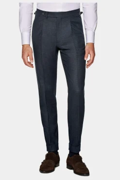 SUITSUPPLY Havana Anzug Dreiteiler Navy Hahnentrittmuster-Männlich Casual Anzüge