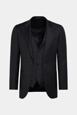 SUITSUPPLY Havana Anzug Dreiteiler Navy-Männlich Business Anzüge