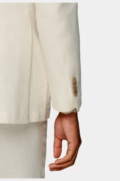 SUITSUPPLY Havana Anzug Dreiteiler Off-White-Männlich Casual Anzüge