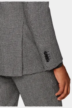 SUITSUPPLY Havana Anzug Dreiteiler Schwarz Hahnentrittmuster-Männlich Casual Anzüge